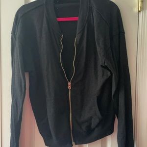 Micheal stars perforated zipped cardigan